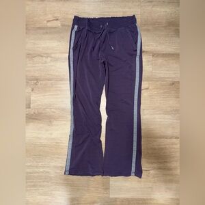 GreenTea Women's Dark Purple Joggers with Light Gray Accents